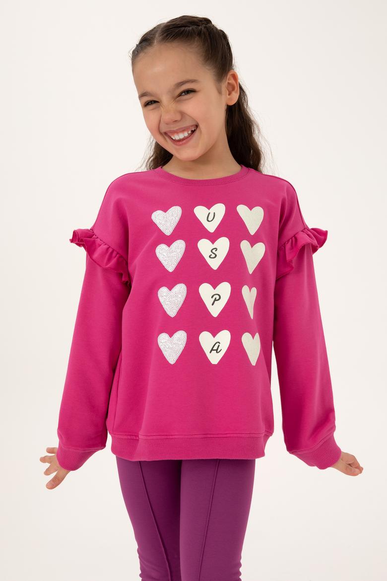 Kız Çocuk Pembe Sweatshirt