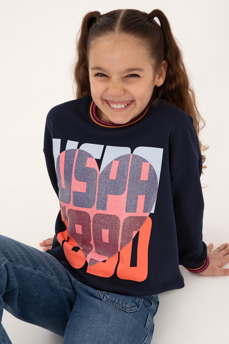 Kız Çocuk Lacivert Sweatshirt