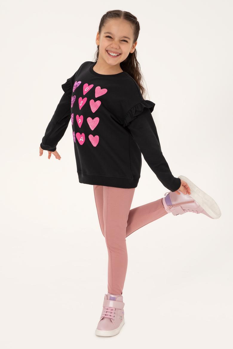 Kız Çocuk Siyah Sweatshirt - 50317912013