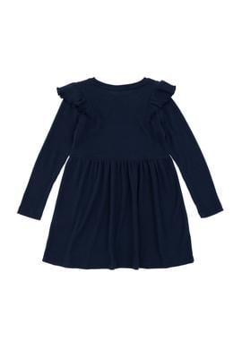 Kız Çocuk Açık Lacivert Örme Elbise - 50318088005