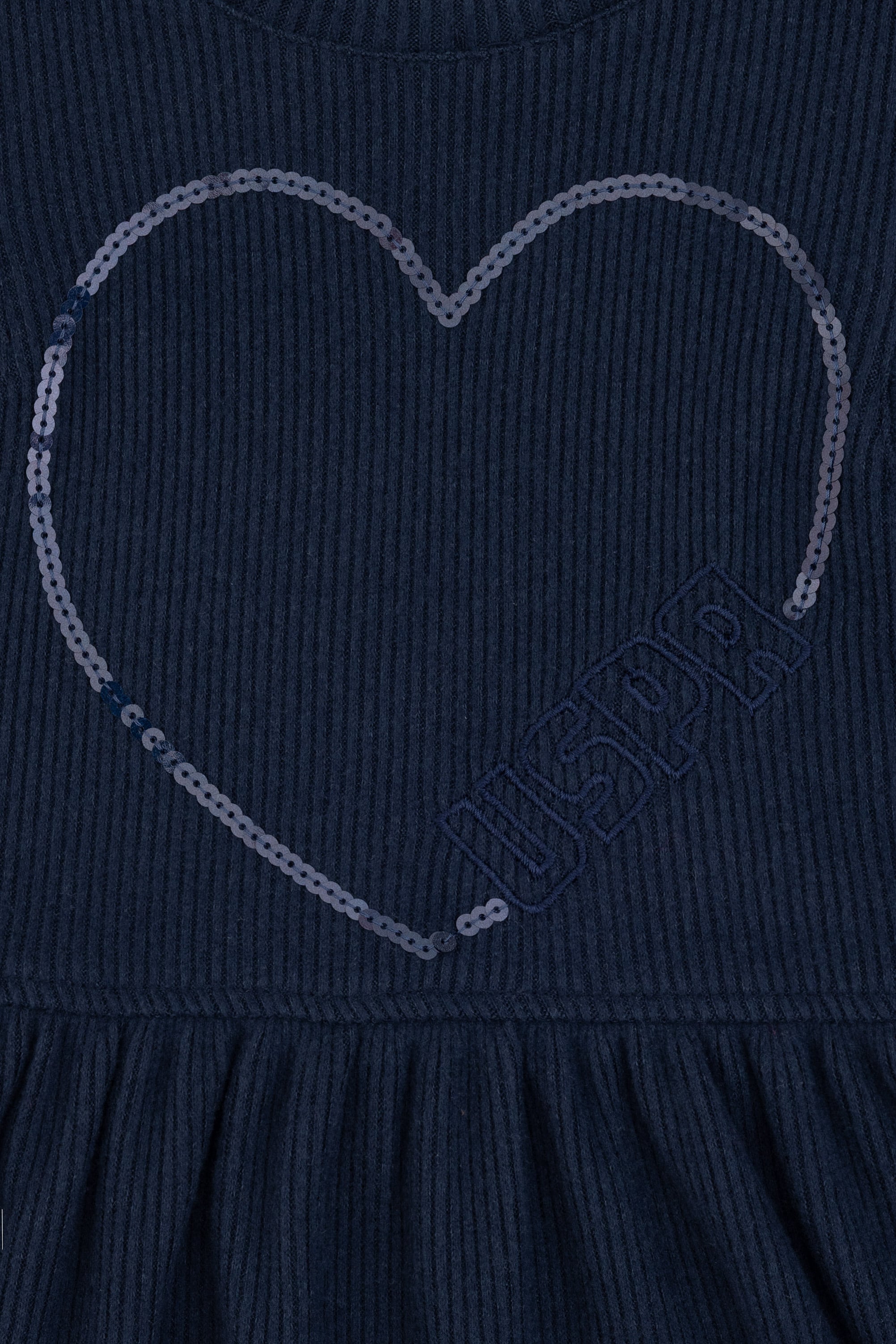 Kız Çocuk Açık Lacivert Örme Elbise - 50318088005