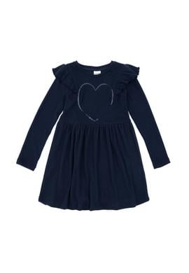Kız Çocuk Açık Lacivert Örme Elbise - 50318088005