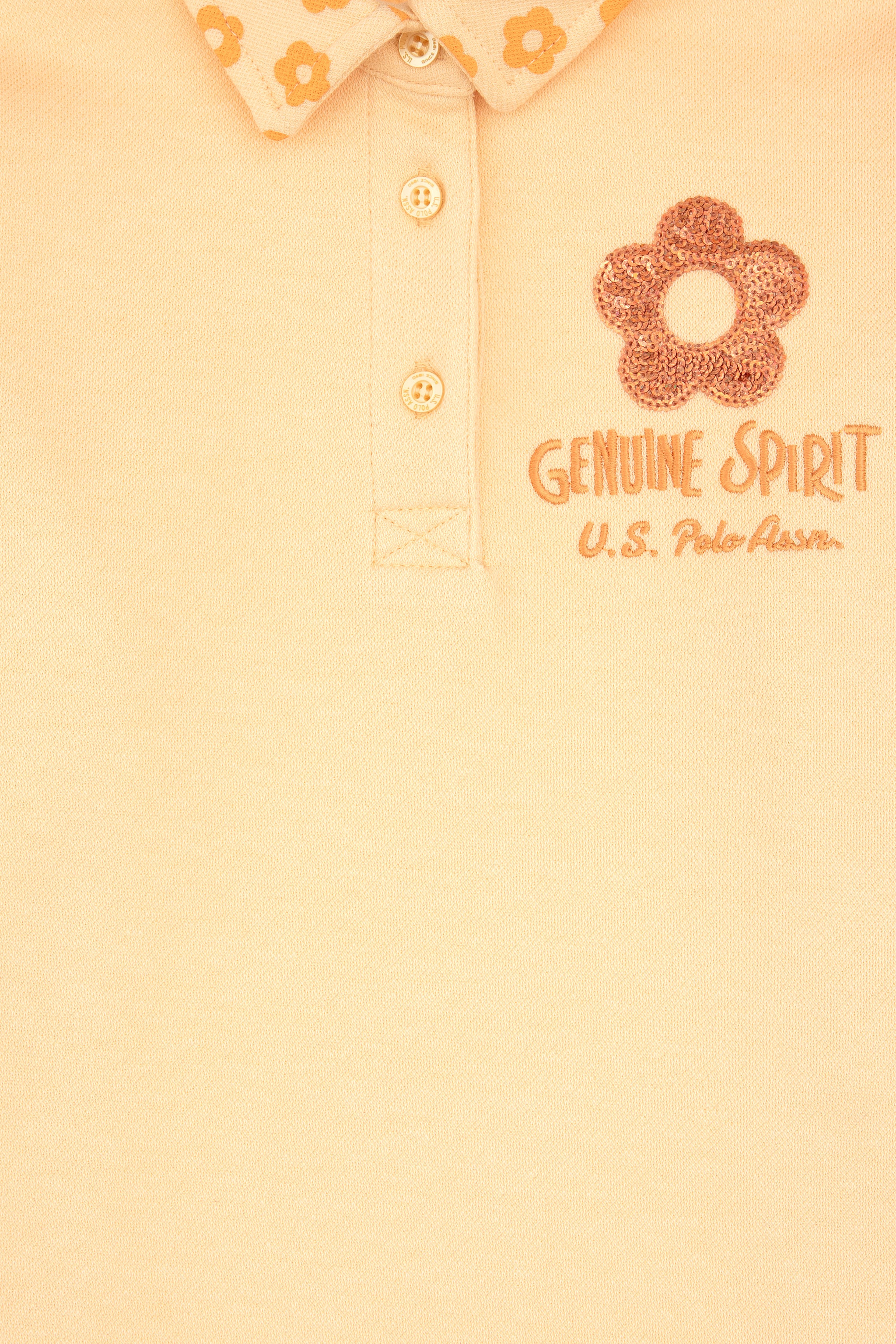 Kız Çocuk Pembe Polo Yaka Sweatshirt - Image 6