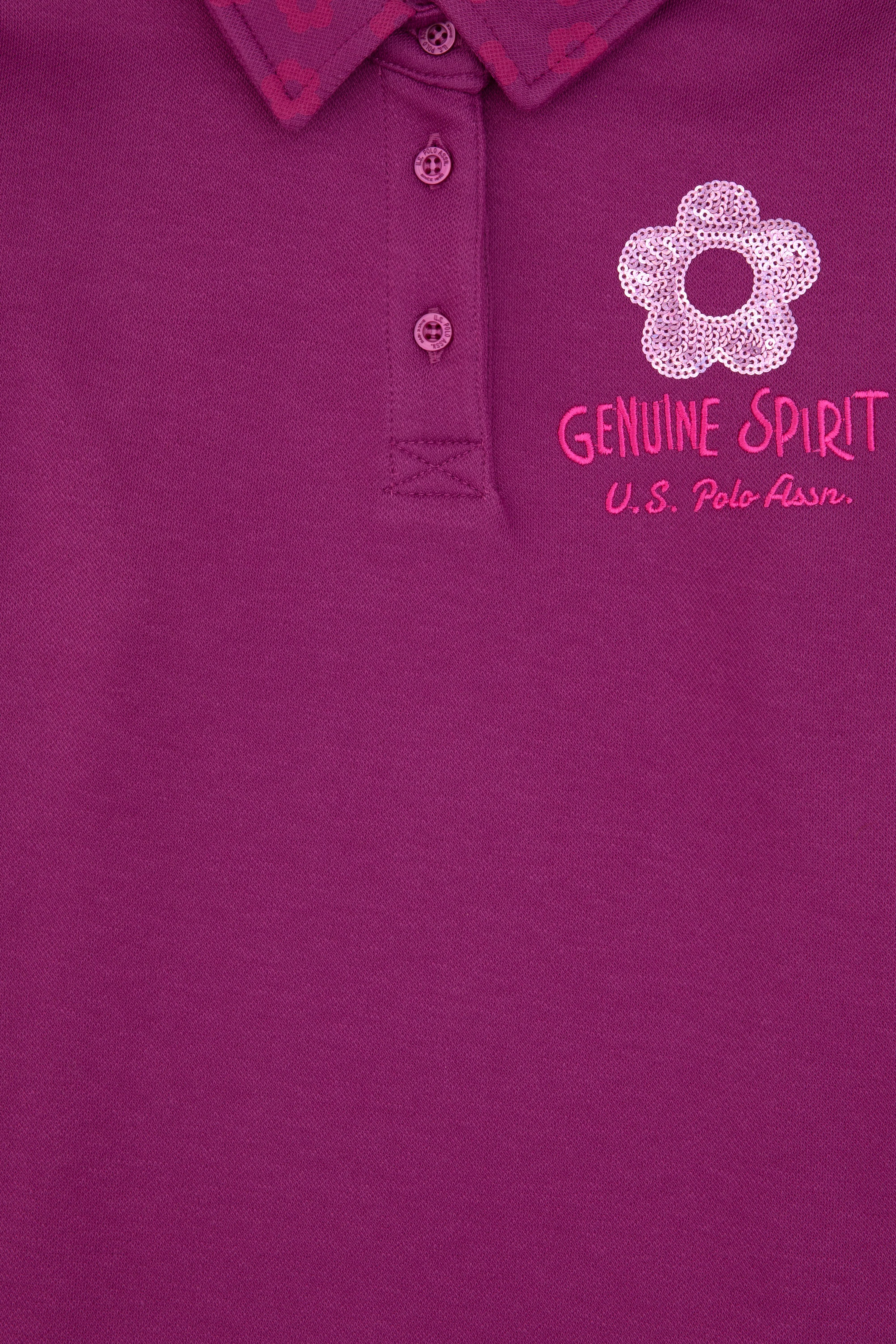 Kız Çocuk Menekşe Polo Yaka Sweatshirt - Image 6