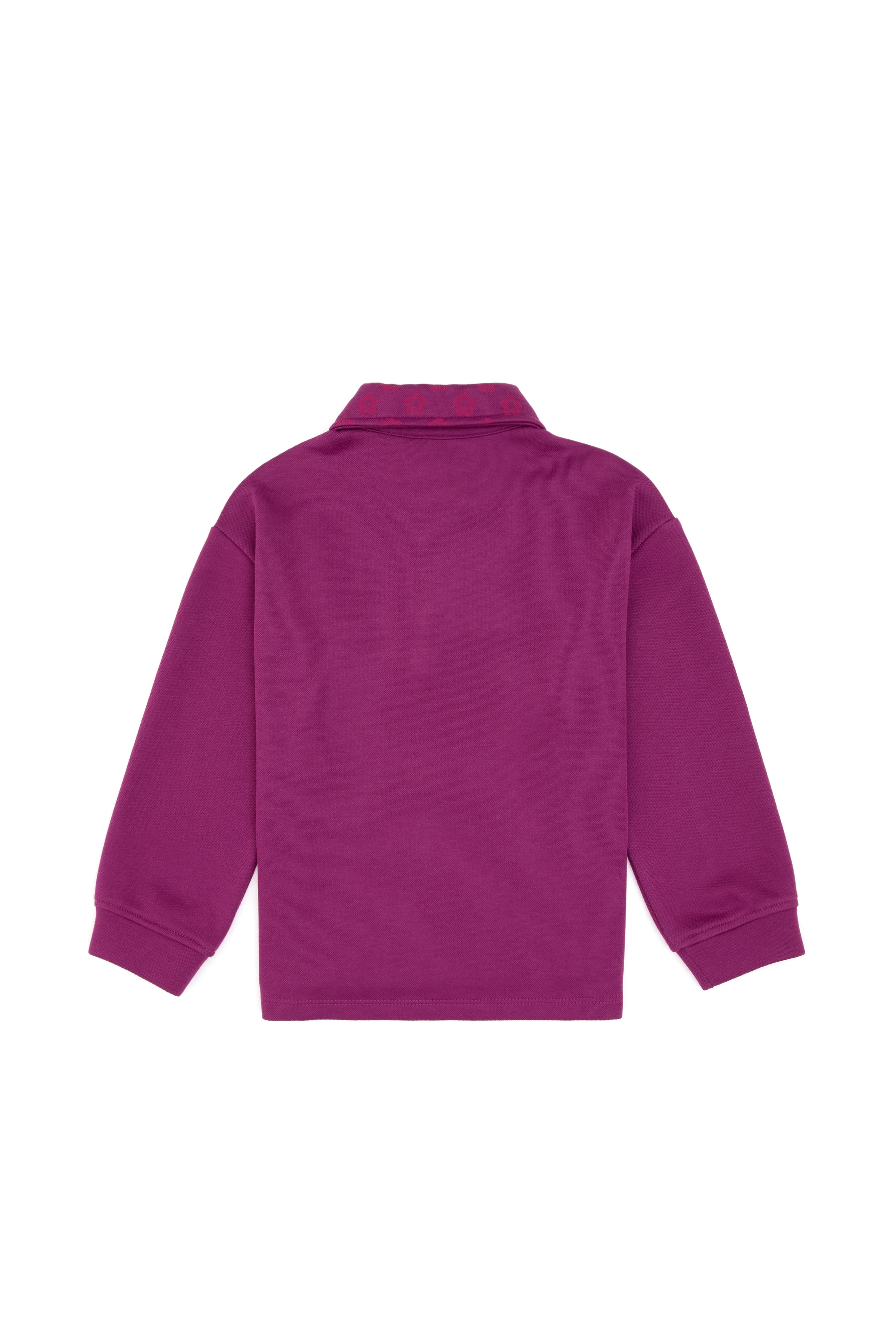 Kız Çocuk Menekşe Polo Yaka Sweatshirt - Image 5