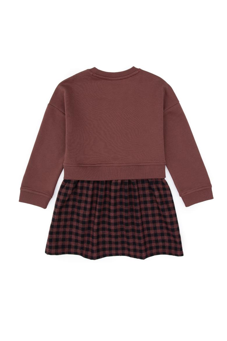 Kız Çocuk Gül Kurusu Örme Elbise - 50318089007