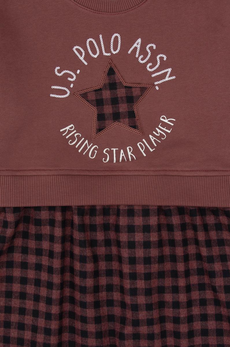 Kız Çocuk Gül Kurusu Örme Elbise