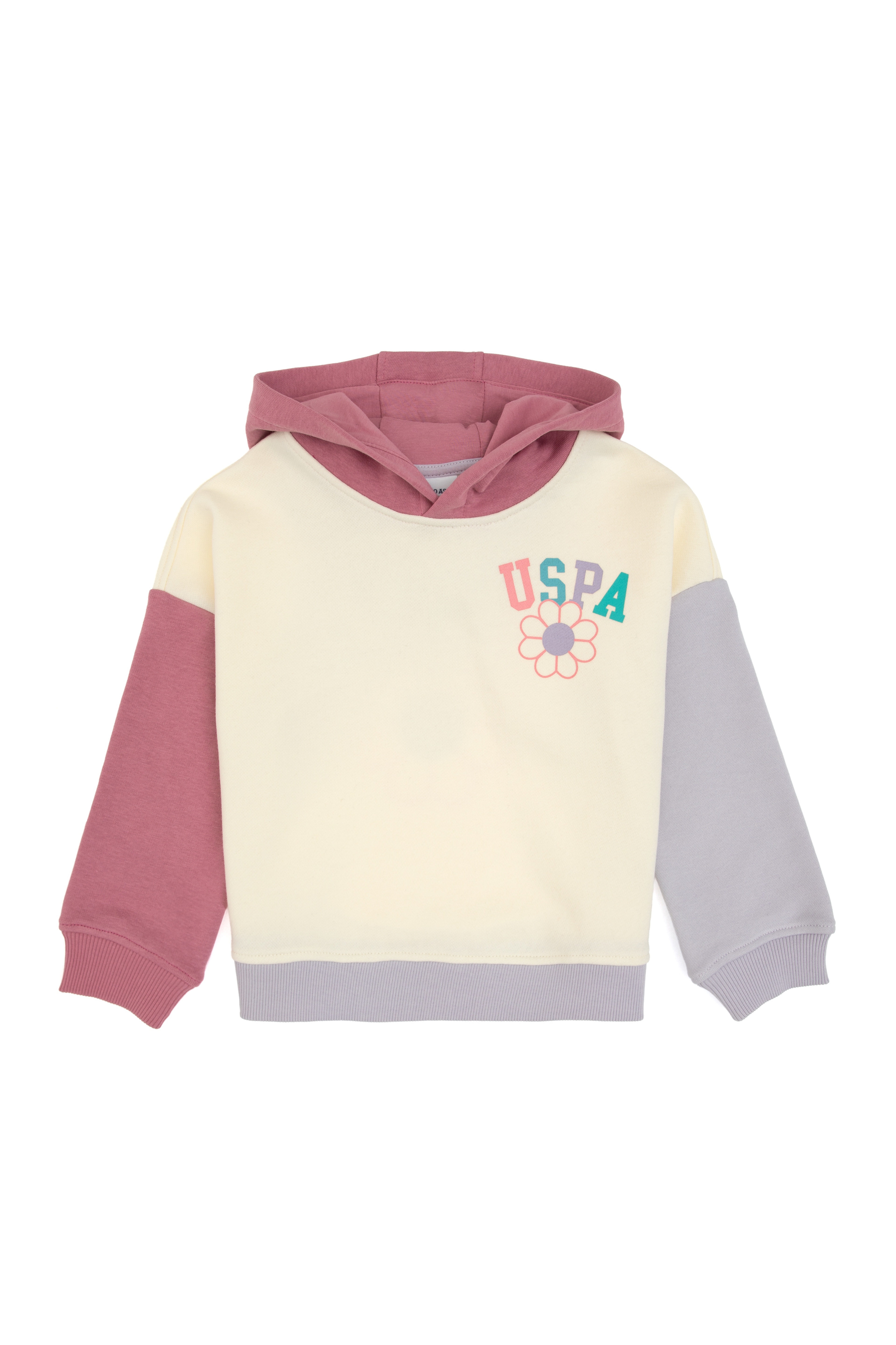 Kız Çocuk Pembe Kapüşonlu Sweatshirt