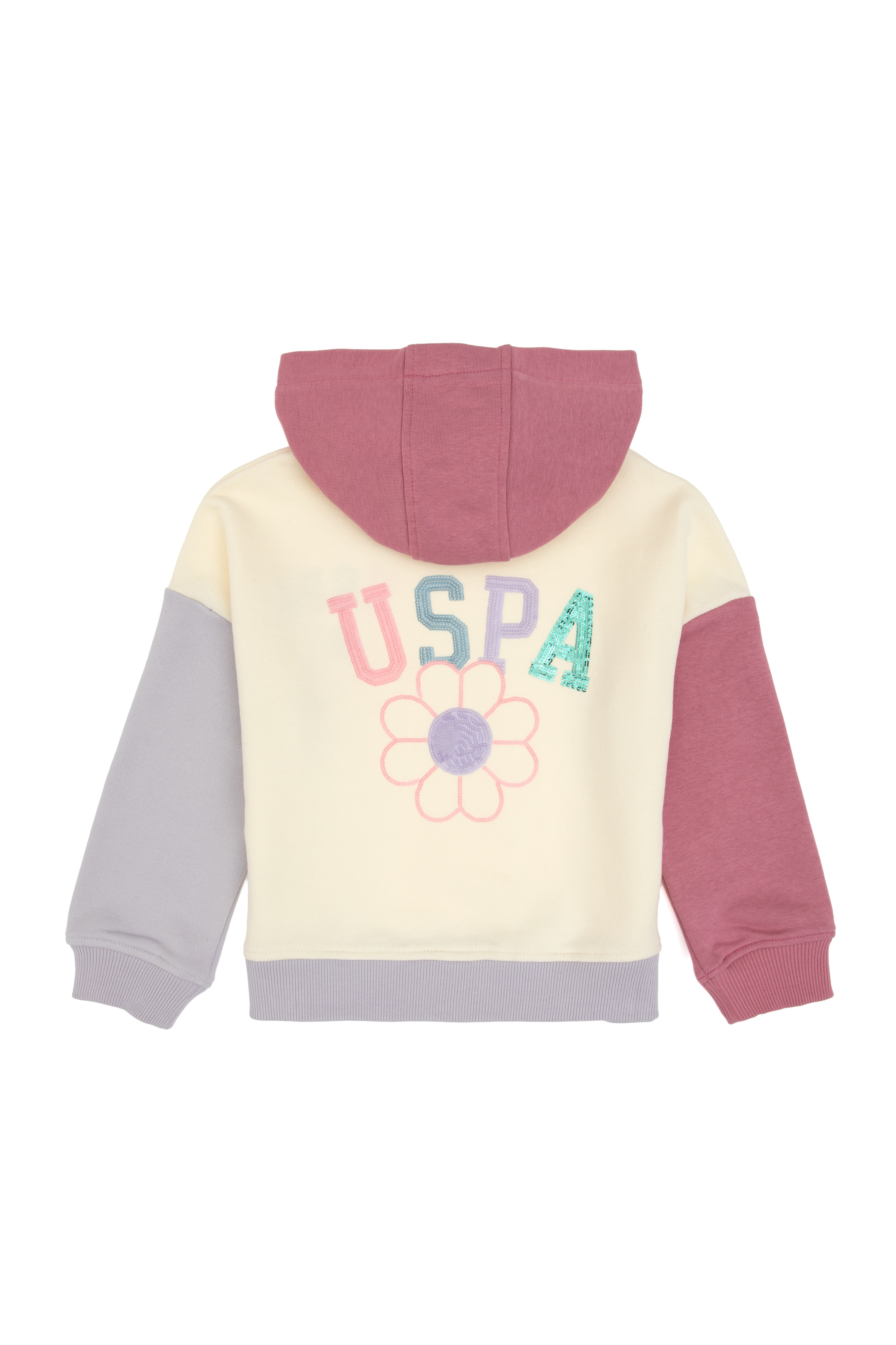 Kız Çocuk Pembe Kapüşonlu Sweatshirt - Image 5