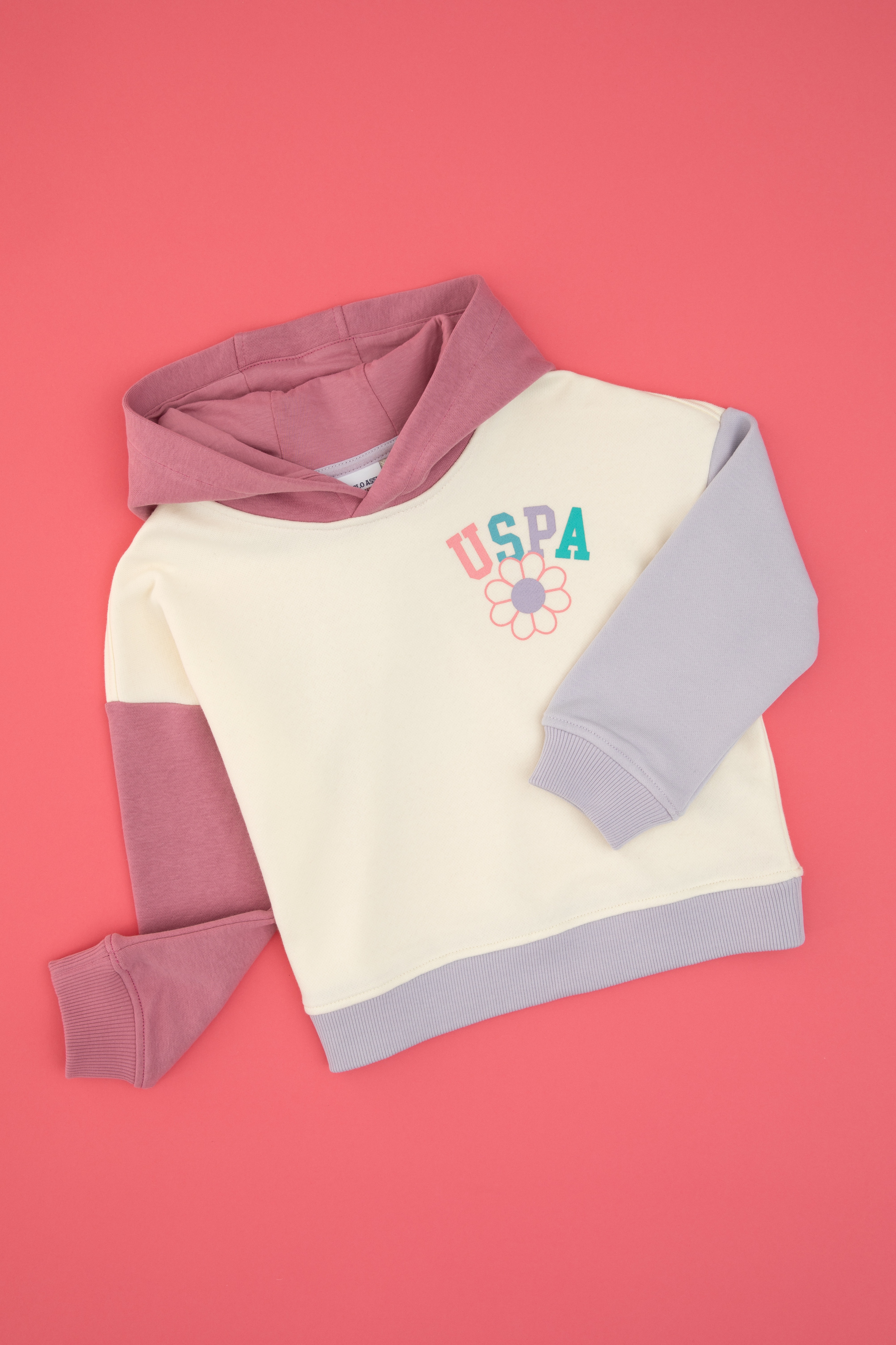 Kız Çocuk Pembe Kapüşonlu Sweatshirt