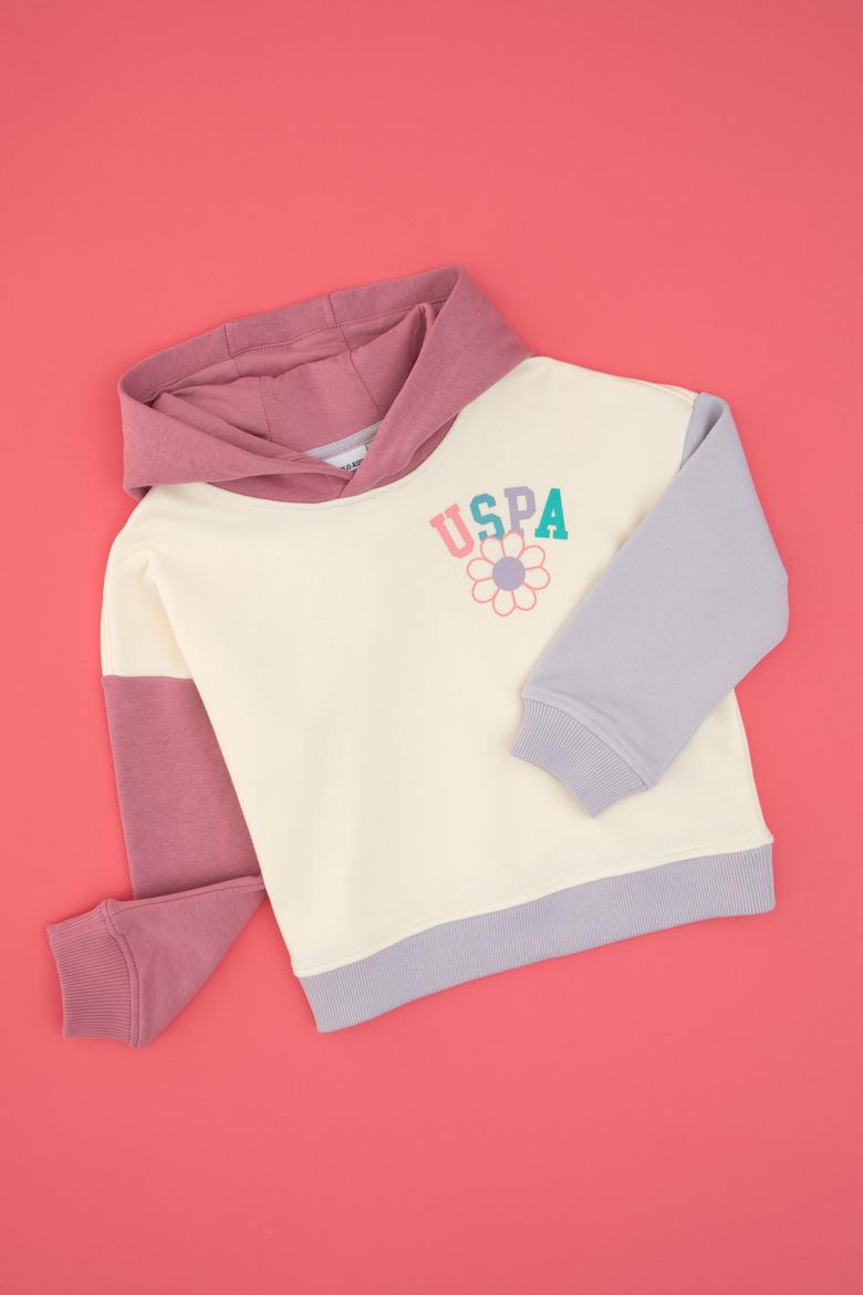 Kız Çocuk Pembe Kapüşonlu Sweatshirt - 50317905015