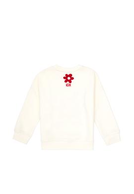 Kız Çocuk Krem Bisiklet Yaka Sweatshirt - 50317922012