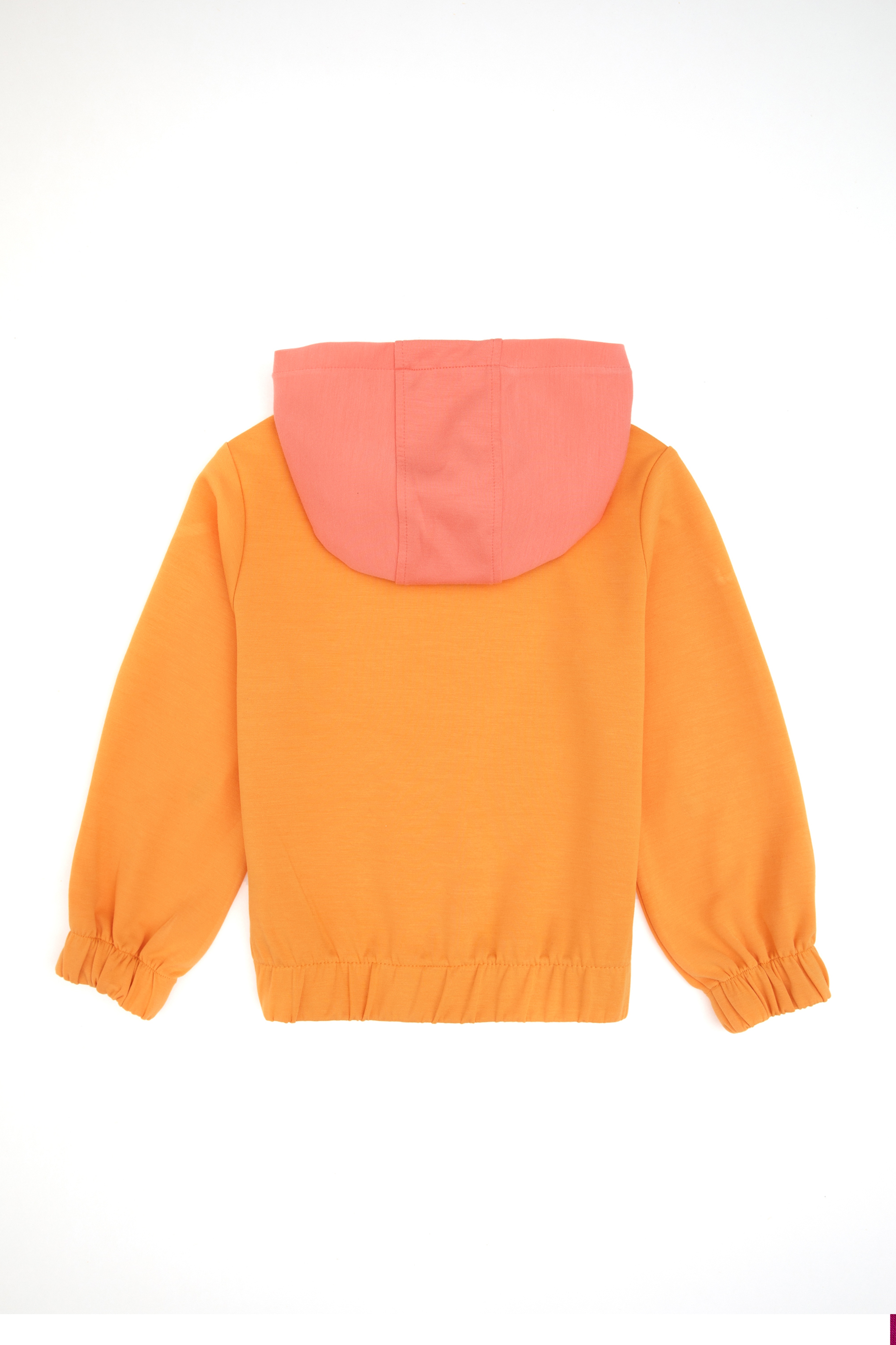 Kız Çocuk Turuncu Kapüşonlu Sweatshirt