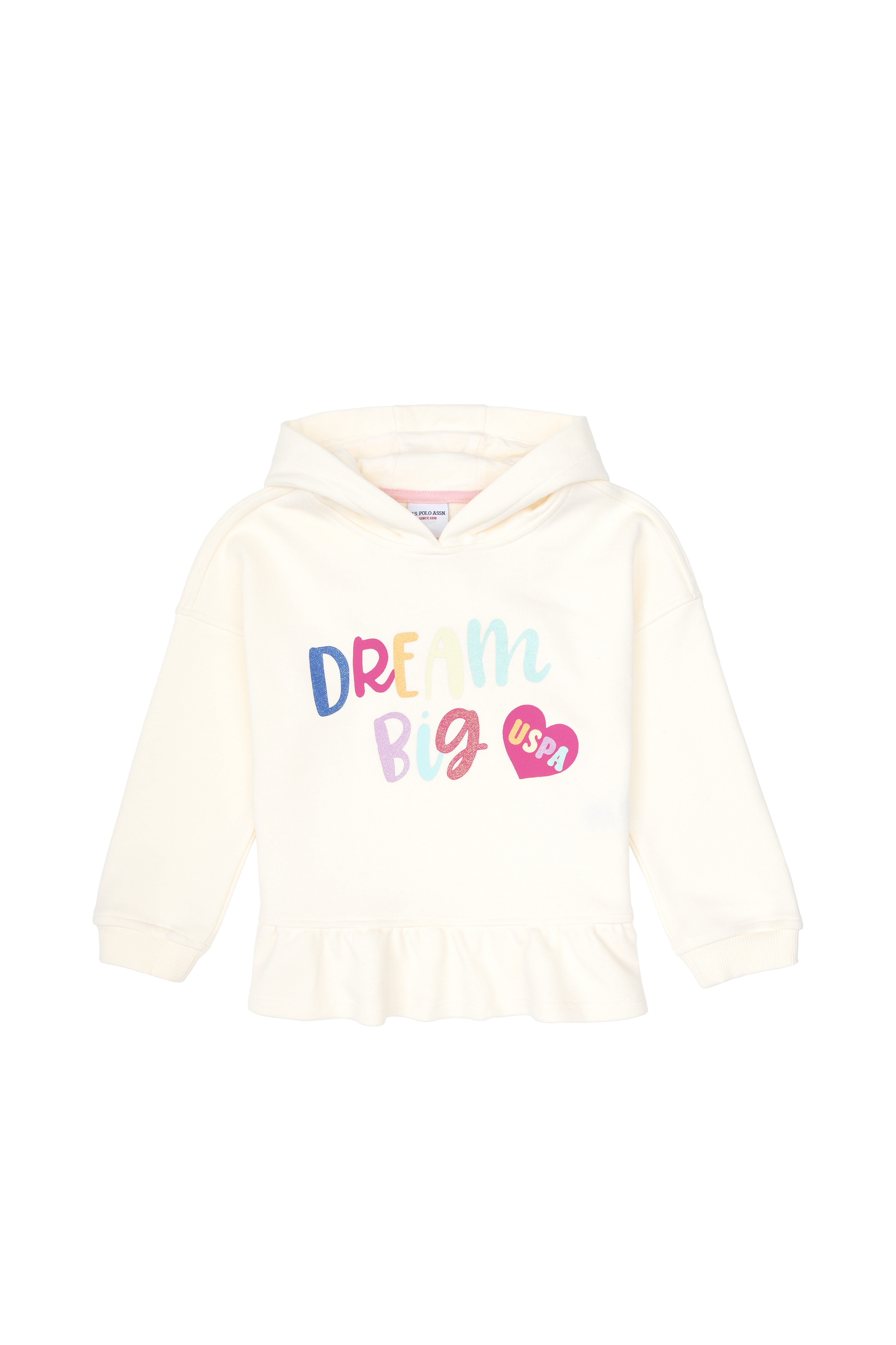 Kız Çocuk Krem Kapüşonlu Sweatshirt
