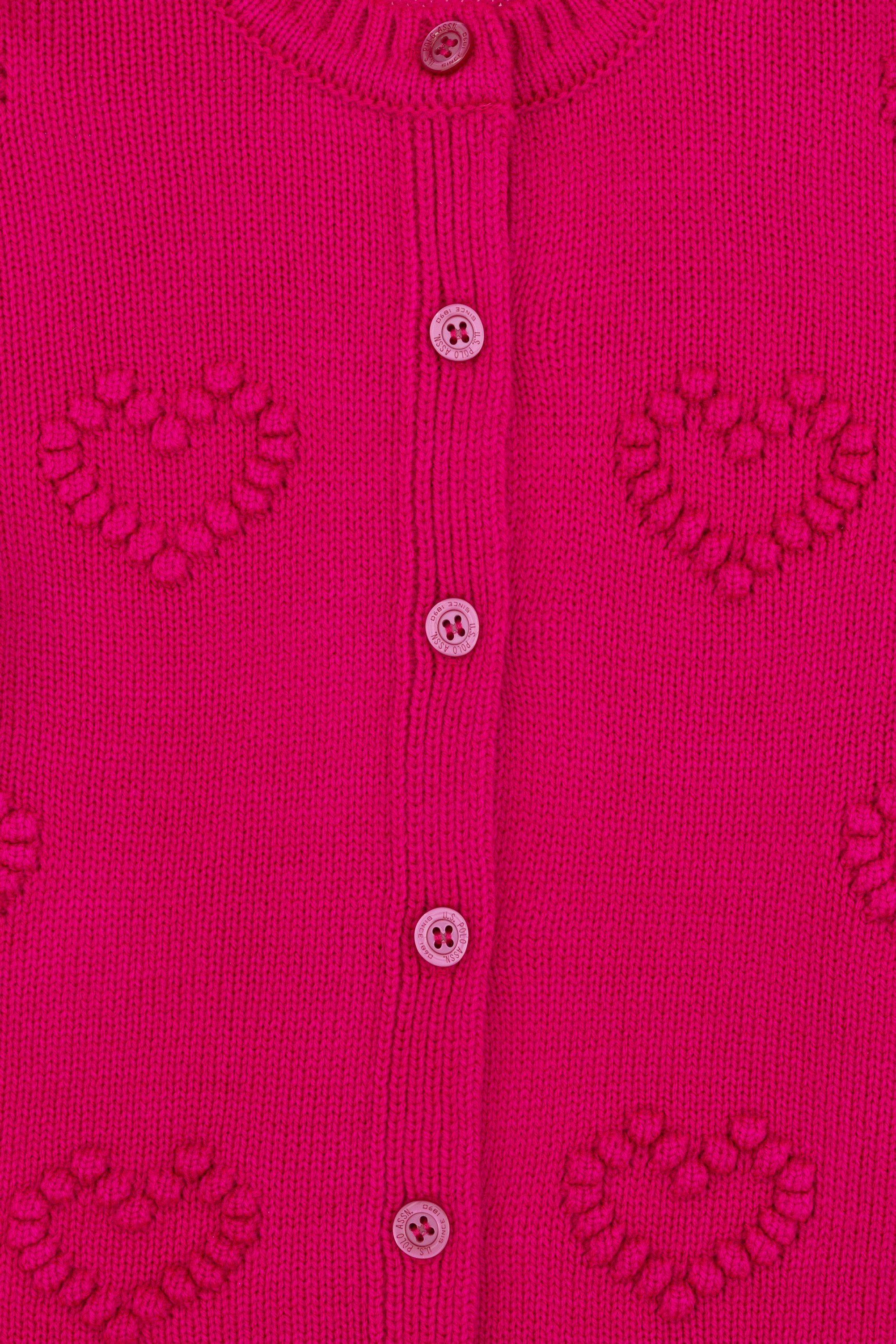 ژاکت بافتنی فوشیا رگولار دخترانه یو اس پولو | U.S. Polo Assn. - تصویر 5