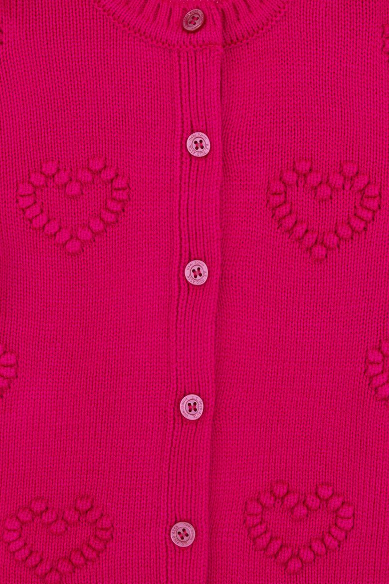 Kız Çocuk Fuşya Triko Hırka - 50316277002