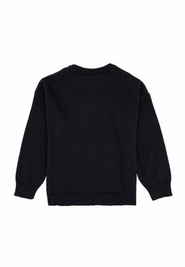 Kız Çocuk Bisiklet Yaka Lacivert Kazak - 50316279020