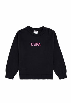 Kız Çocuk Bisiklet Yaka Lacivert Kazak - 50316279020