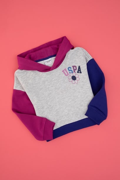 Kız Çocuk Kapüşonlu Fuşya Sweatshirt