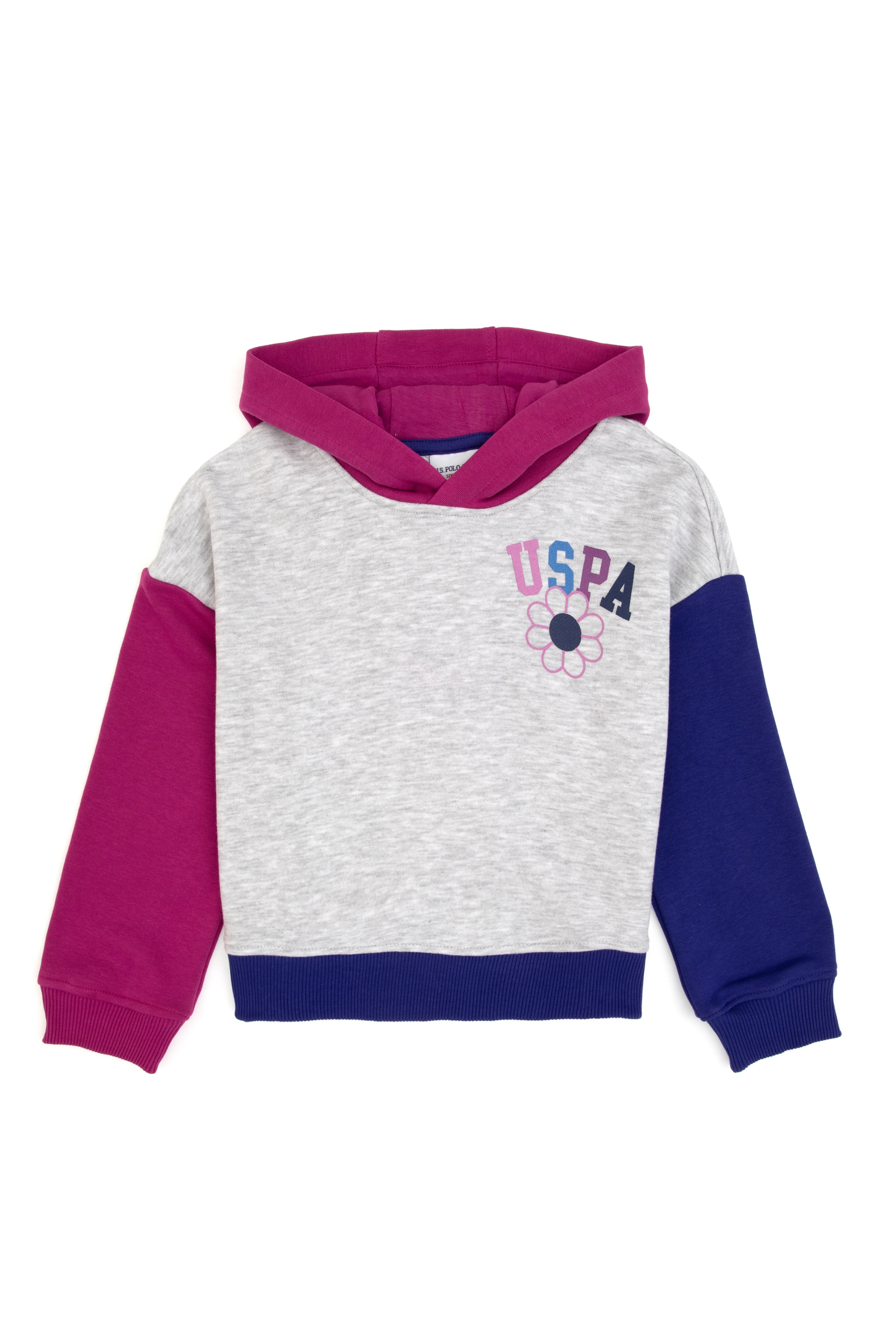 Kız Çocuk Kapüşonlu Fuşya Sweatshirt - Image 4