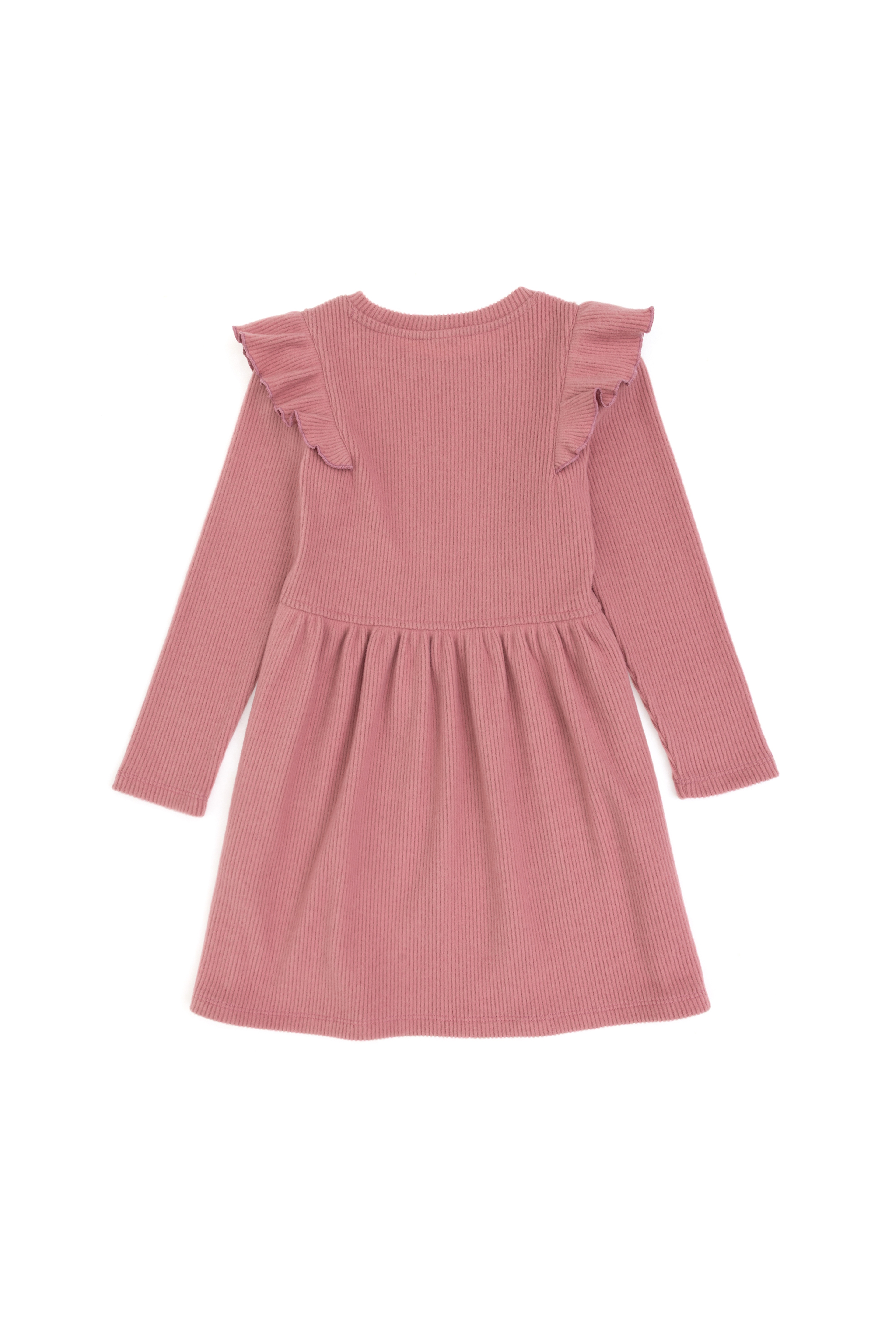 Kız Çocuk Pembe Örme Elbise - Image 4