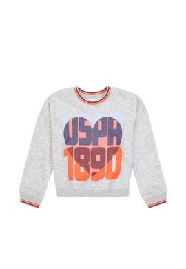 Kız Çocuk Açık Gri Melanj Sweatshirt - 50317900012