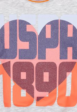 Kız Çocuk Açık Gri Melanj Sweatshirt - 50317900012