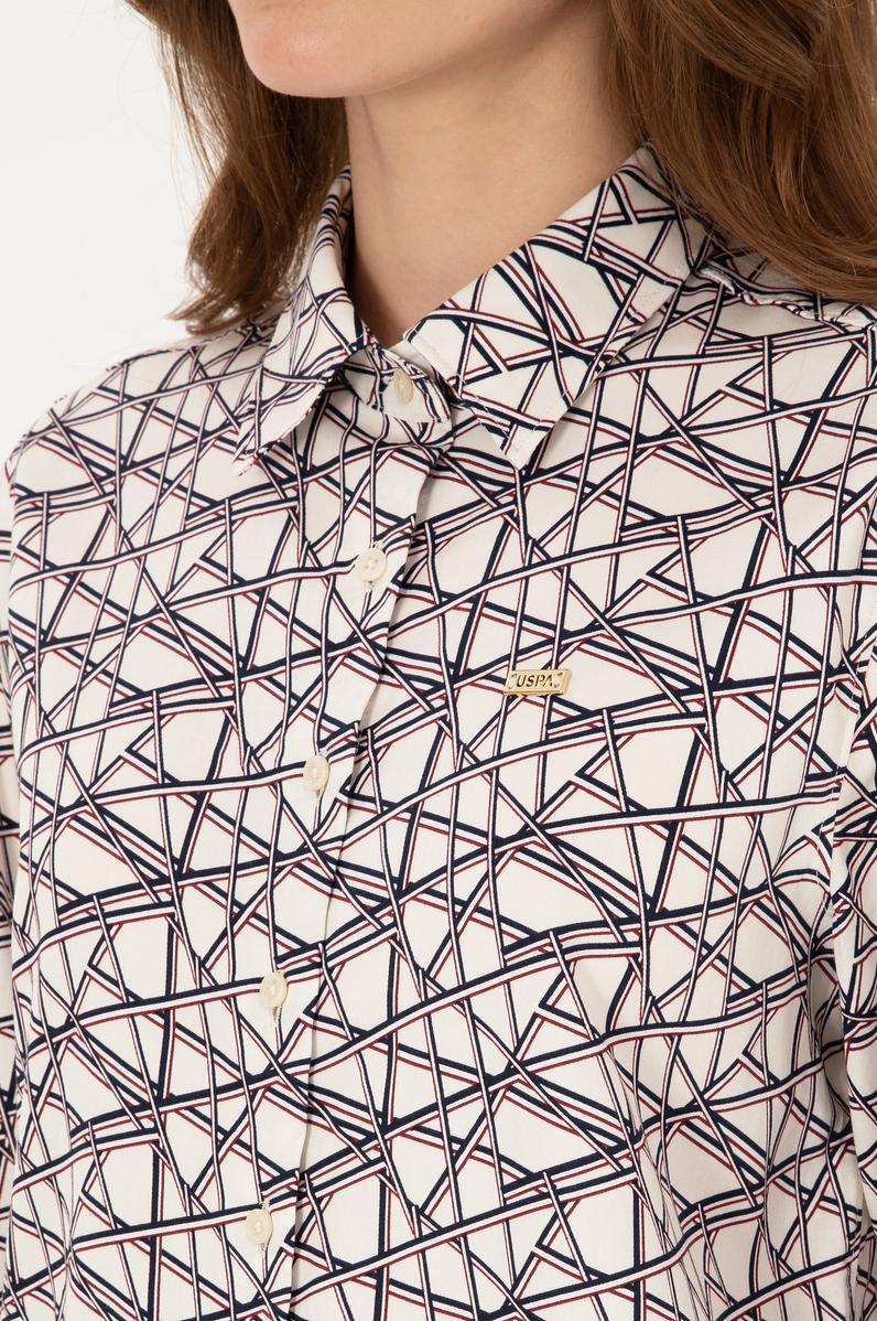 Kadın Krem Uzun Kollu Gömlek