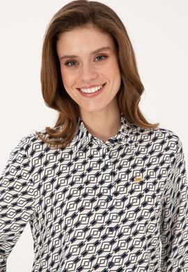 Kadın Lacivert Uzun Kollu Gömlek - 50316370026