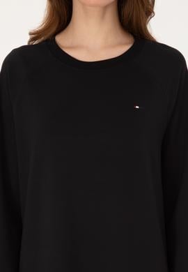 Kadın Siyah Modal Karışımlı Mini Boy Bisiklet Yaka Örme Elbise - 50313438016