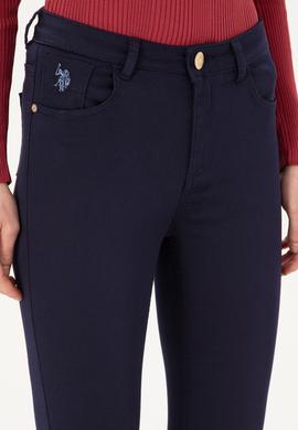 Kadın Lacivert Toothpick Fit Kanvas Pantolon - 50316852003