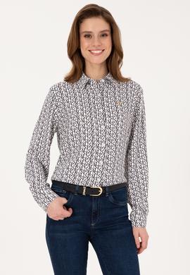 Kadın Beyaz Uzun Kollu Gömlek - 50316415019