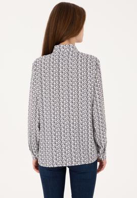 Kadın Beyaz Uzun Kollu Gömlek - 50316415019