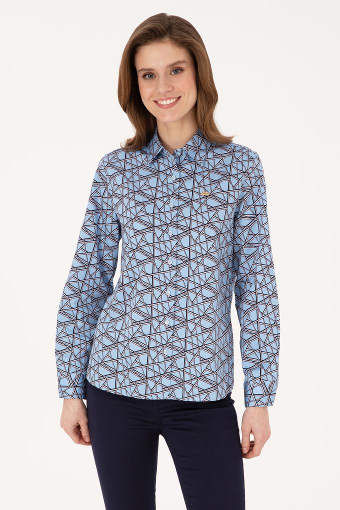 Kadın Açık Mavi Uzun Kollu Gömlek