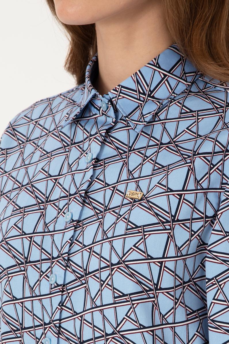 Kadın Açık Mavi Uzun Kollu Gömlek