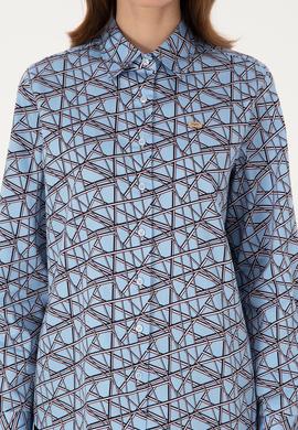 Kadın Açık Mavi Uzun Kollu Gömlek - 50316376018