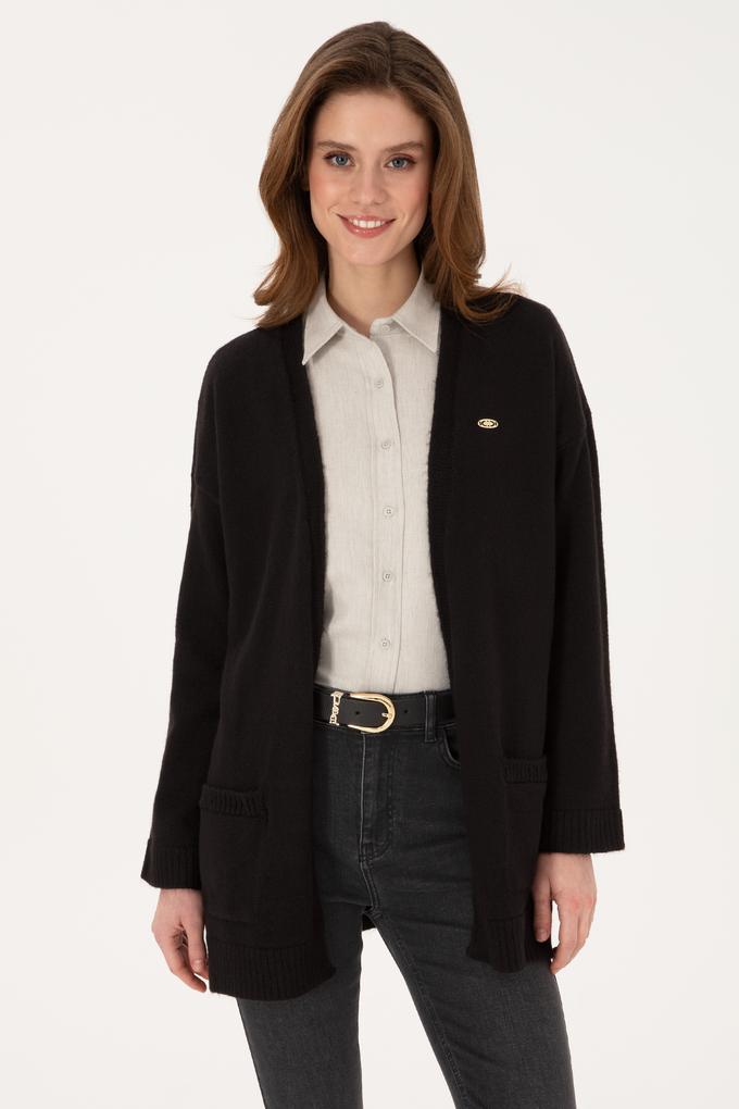 Kadın Siyah Triko Hırka