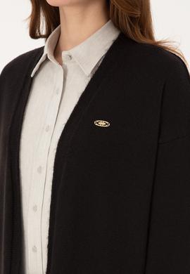 Kadın Siyah Triko Hırka - 50314660024