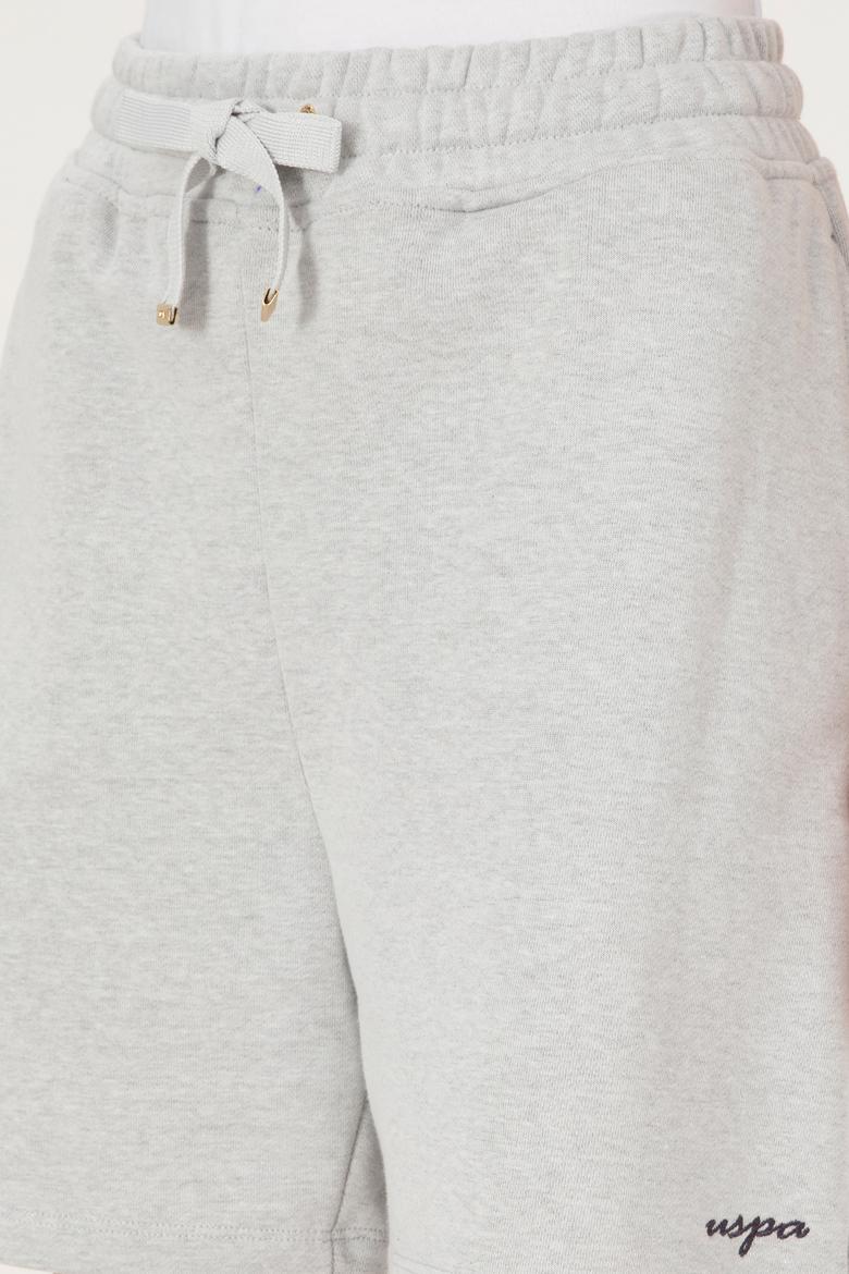 Kadın Gri Melanj Örme Şort - 50319960015