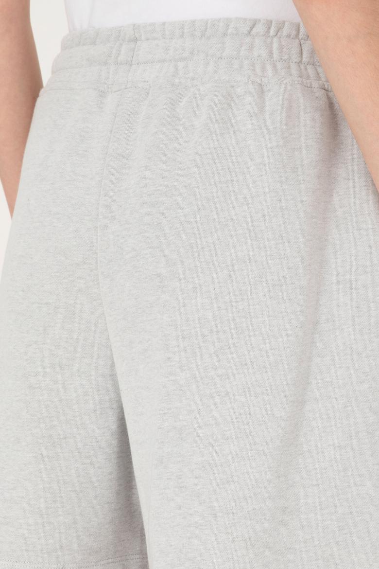 Kadın Gri Melanj Örme Şort - 50319960015