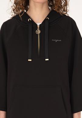 Kadın Siyah Basic Sweatshirt - 50319959006