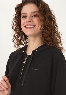 Kadın Siyah Basic Sweatshirt - 50319959006