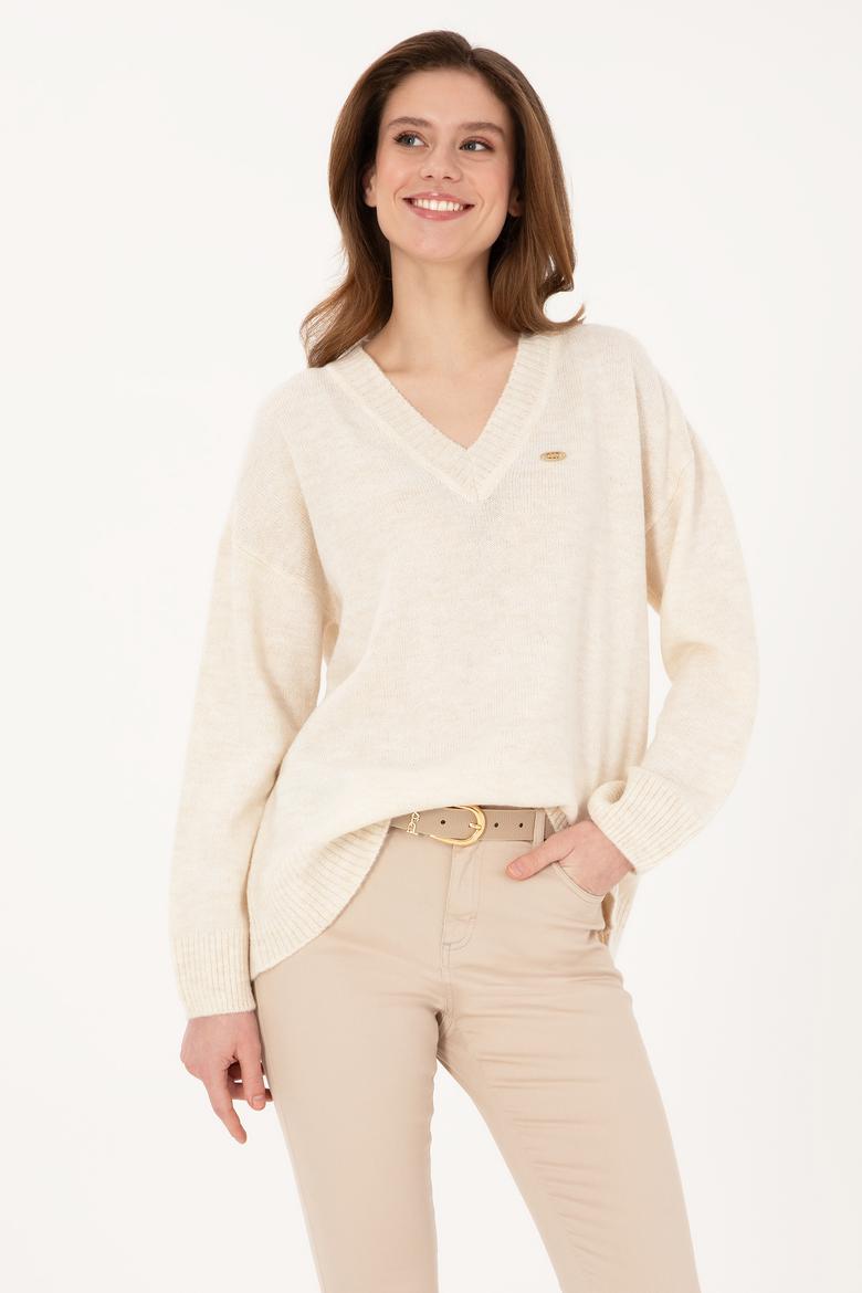 Kadın Krem Kazak - 50314833015