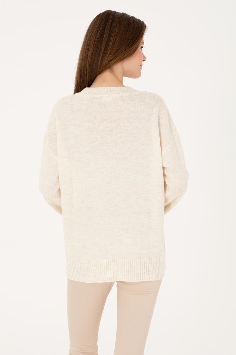 Kadın Krem Kazak - 50314833015