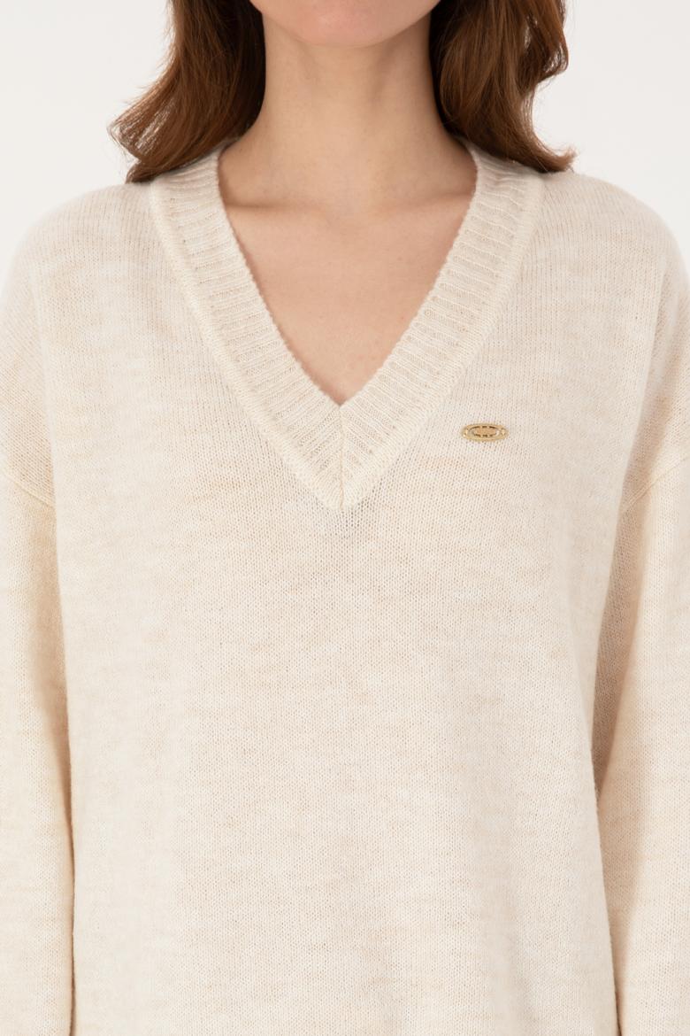 Kadın Krem Kazak - 50314833015