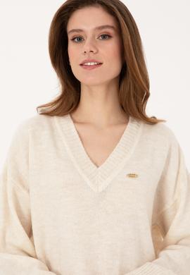 Kadın Krem Kazak - 50314833015