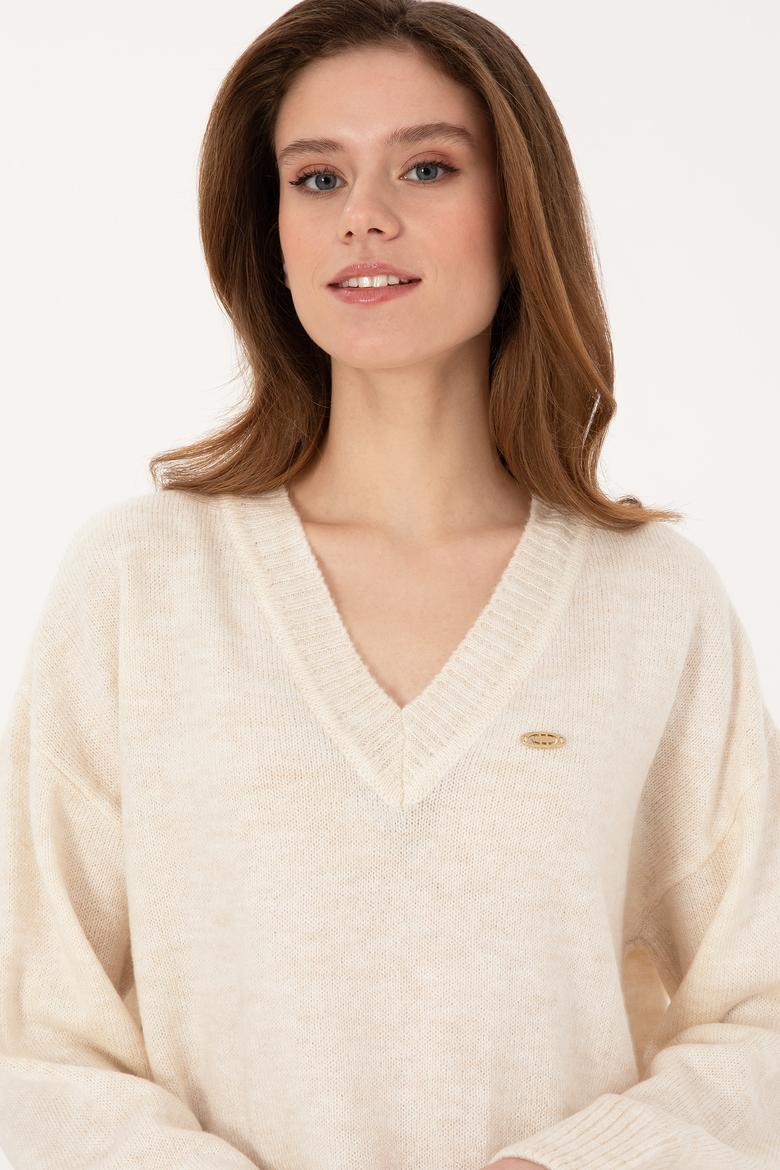 Kadın Krem Kazak - 50314833015