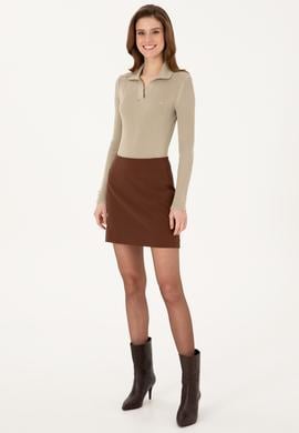 Kadın Açık Haki Kazak - 50317524020