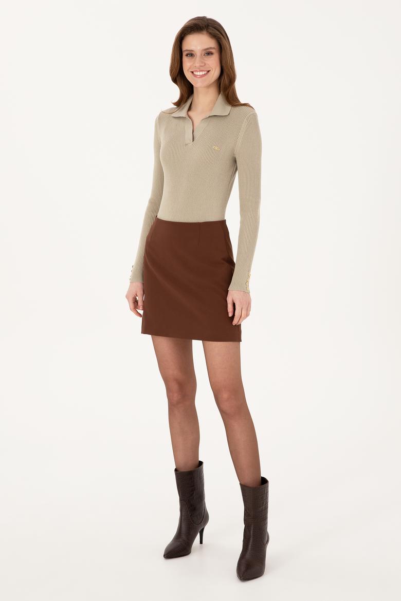 Kadın Açık Haki Kazak - 50317524020