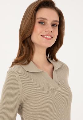 Kadın Açık Haki Kazak - 50317524020